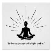 Radiant Meditation Silhouette Perfect Poster (Voorkant)