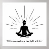 Radiant Meditation Silhouette Poster (Voorkant)