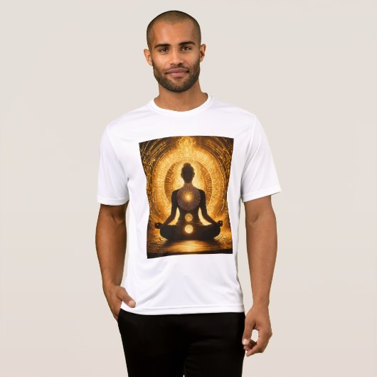 Radiant Meditation Silhouette T-shirt (Voorkant volledig)