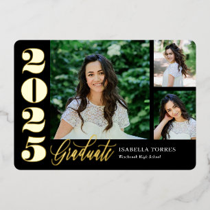 Radiant Moments Folie Afstuderen Invitation Folie  Uitnodiging