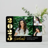 Radiant Moments Folie Afstuderen Invitation Folie  Uitnodiging (Staand Voorkant)