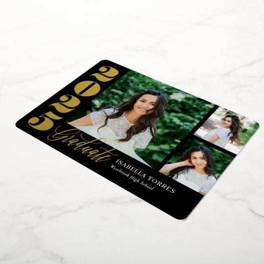 Radiant Moments Folie Afstuderen Invitation Folie  Uitnodiging (Gedraaid)