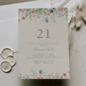 Radiant Multicolor Wildflower 21ste Verjaardagsfee Kaart