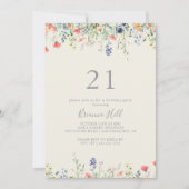 Radiant Multicolor Wildflower 21ste Verjaardagsfee Kaart (Voorkant)