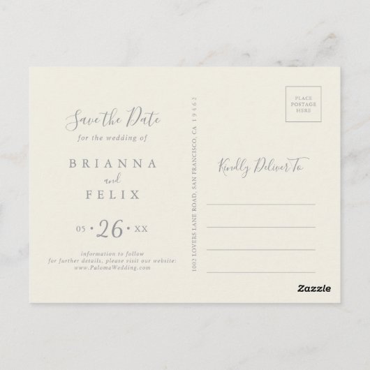 Radiant Multicolor Wildflower Bewaar de datum Briefkaart (Achterkant)