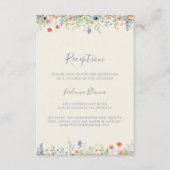 Radiant Multicolor Wildflower bruiloft receptie Informatiekaartje (Voorkant)