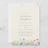 Radiant Multicolor Wildflower bruiloft receptie Kaart (Voorkant)