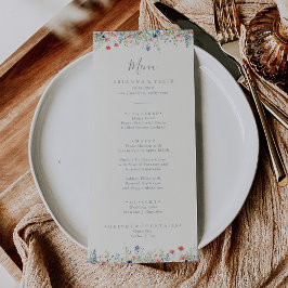 Radiant Multicolor Wildflower Diner Menu