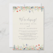 Radiant Multicolor Wildflower Elopement Receptie Kaart (Voorkant)