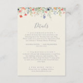 Radiant Multicolor Wildflower Wedding Details Informatiekaartje (Voorkant)