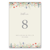 Radiant Multicolor Wildflower Wedding Kaart (Achterkant)