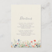 Radiant Multicolor Wildflower Wedding Routebeschri Informatiekaartje (Voorkant)