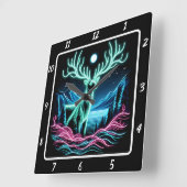 Radiant Neon Buck Vierkante Klok (Hoek)