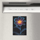 Radiant Neon Glow Flower Art Magneet (Insitu (Vaatwasser))