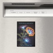Radiant Neon Glow Flower Art Magneet (Insitu (Vaatwasser))