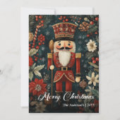 Radiant nostalgic Christmas nutcracker printable Feestdagenkaart (Voorkant)
