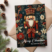 Radiant nostalgic Christmas nutcracker printable Feestdagenkaart