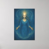 Radiant Ocean Goddess – Luminescent Spirit Awakeni Canvas Afdruk (Voorkant)