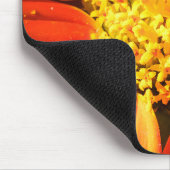 Radiant Orange Flower Macro Mouse Pad Photo Muismat (Hoek)