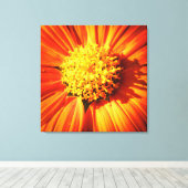 Radiant Orange Flower Macro Wall Art Print Photo (Insitu (Houten vloer))