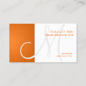 Radiant Oranje monogram Visitekaartje (Achterkant)