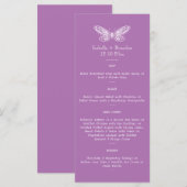 Radiant Orchid Butterfly Menu (Voorkant / Achterkant)