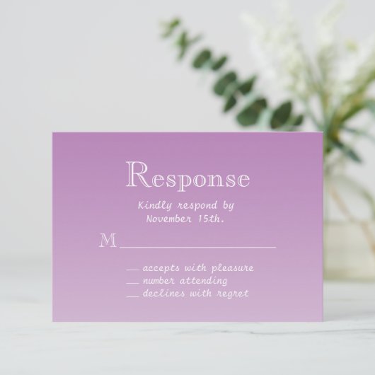 Radiant Orchid Butterfly RSVP (Staand voorkant)