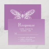 Radiant Orchid Butterfly RSVP (Voorkant / Achterkant)