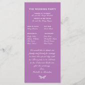 Radiant Orchid Butterfly Wedding Programme Programmakaart (Achterkant)