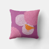 Radiant Orchid Chrysanthemum Modern Bird Pillow Kussen (Achterkant)