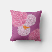 Radiant Orchid Chrysanthemum Modern Bird Pillow Kussen (Voorkant)