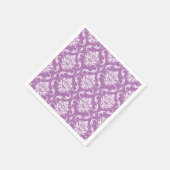 Radiant Orchid Classic Damask Patroon Servetten (Hoek)