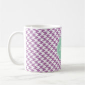 Radiant Orchid Houndstooth Monogram Mok (Links)