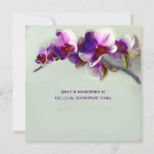Radiant Orchid Painting Bridal Shower Invitation Kaart (Achterkant)