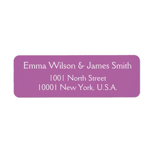 Radiant Orchid Personalized de Etiketten van het A (Voorkant)