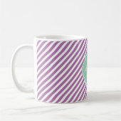 Radiant Orchid Stripe Monogram Mok (Links)