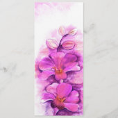 Radiant orchid stylied art bruiloft menu (Voorkant)