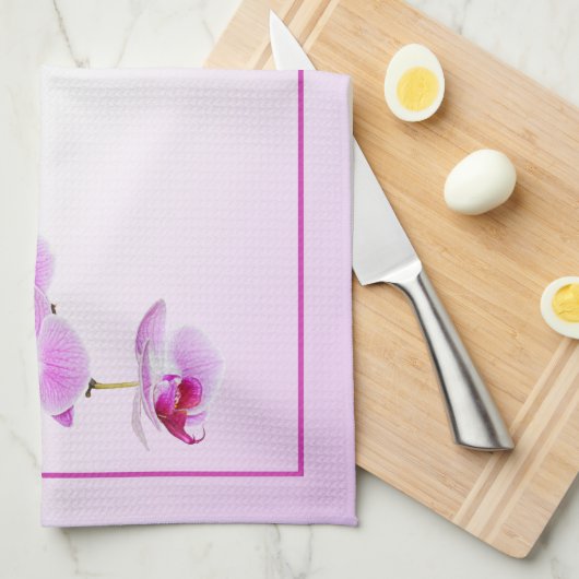 Radiant Orchid Tropical Floral Fotografie Theedoek (Quarter Fold)