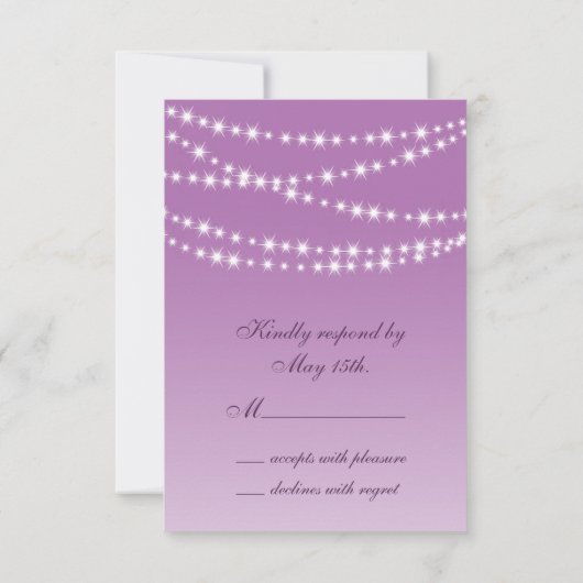 Radiant Orchid Twinkle Lights RSVP (Achterkant)