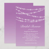 Radiant Orchid Twinkle Lights Vrijgezellenfeest Kaart (Voorkant / Achterkant)