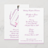 Radiant Orchid Wedding Maps and Directions Informatiekaartje (Voorkant / Achterkant)