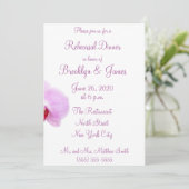 Radiant Orchid Wedding Rehearsal Uitnodigingen (Staand voorkant)