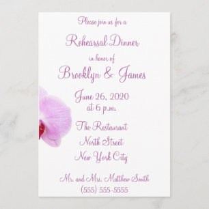 Radiant Orchid Wedding Rehearsal Uitnodigingen
