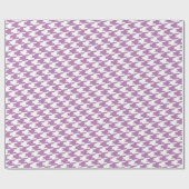 Radiant orchid & White Houndstooth Pattern Cadeaupapier (Vlak)