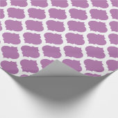 Radiant Orchid & White Moroccan patroon Cadeaupapier (Hoek)