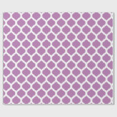 Radiant Orchid & White Moroccan patroon Cadeaupapier (Vlak)