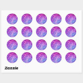 RADIANT ORCHIDEE GALAXY Sterren Ombre Kosmische Ku Ronde Sticker (Vel)