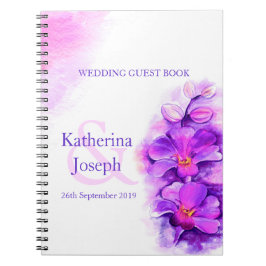 Radiant orchidee paars bruiloft notitieboek