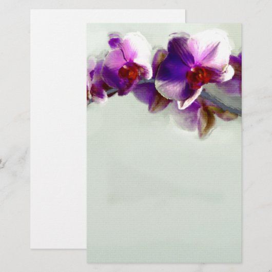Radiant Orchidee schilderij Briefpapier (Voorkant / Achterkant)