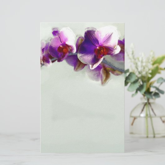 Radiant Orchidee schilderij Briefpapier (Staand voorkant)